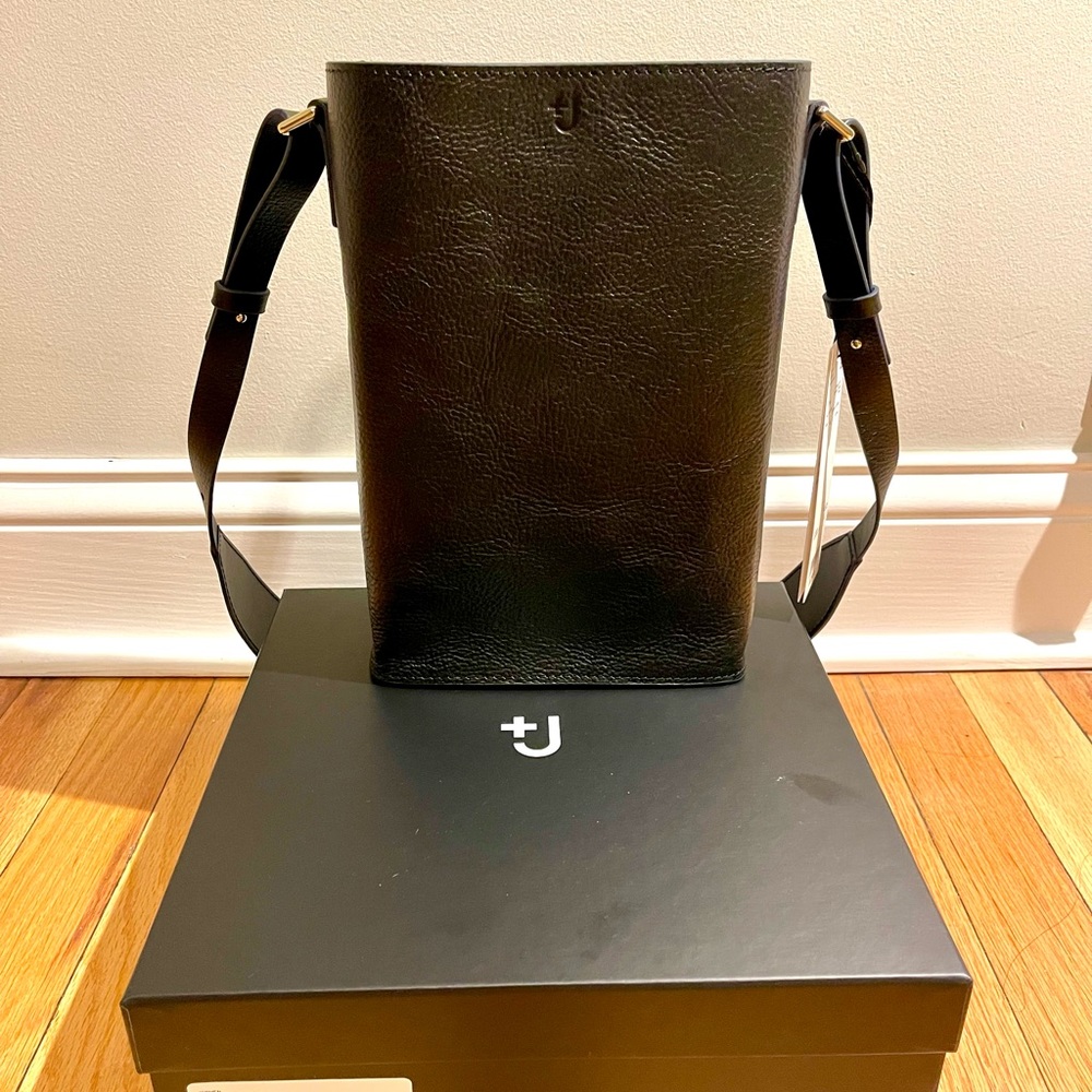 Uniqlo + J Jil Sander Black Leather Shoulder Bag, RARE